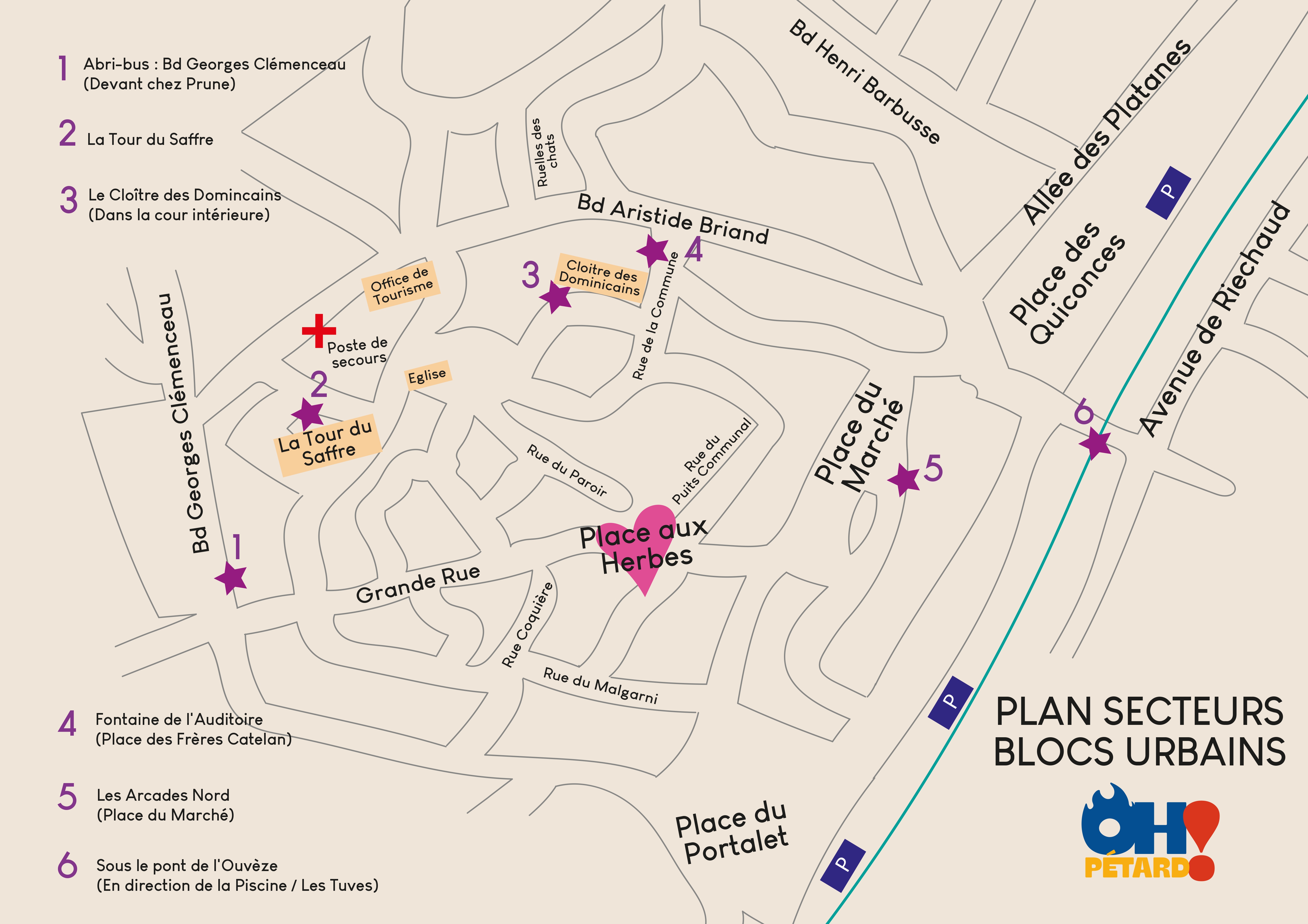 Plan du parcours DH Urbaine 2025